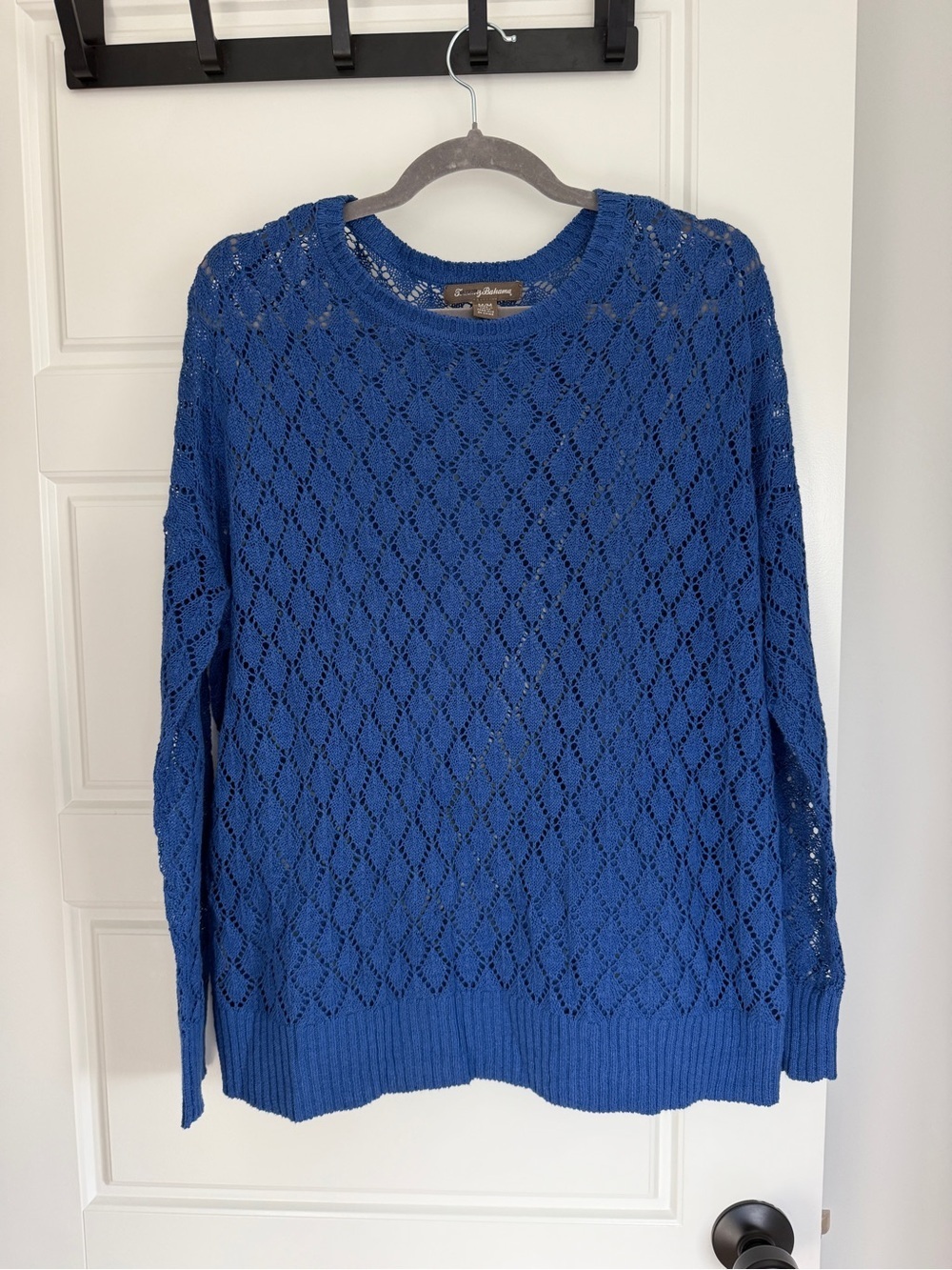 Tommy Bahama Cobalt Open-Knit Crewneck Sweatery